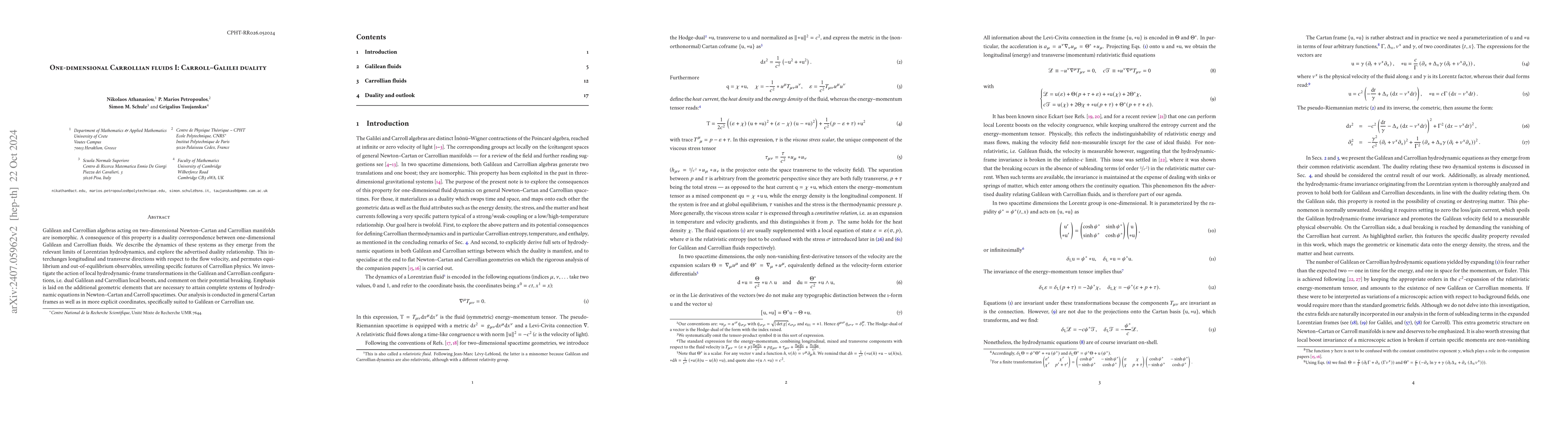 Thumbnail for One-dimensional Carrollian fluids I: Carroll-Galilei duality