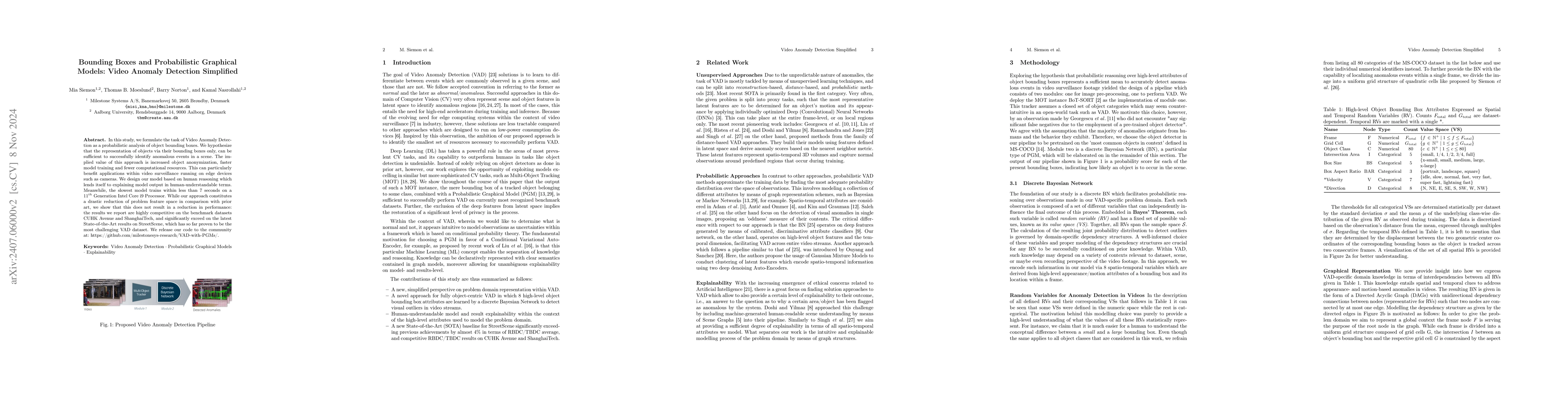 Thumbnail for Bounding Boxes and Probabilistic Graphical Models: Video Anomaly
  Detection Simplified