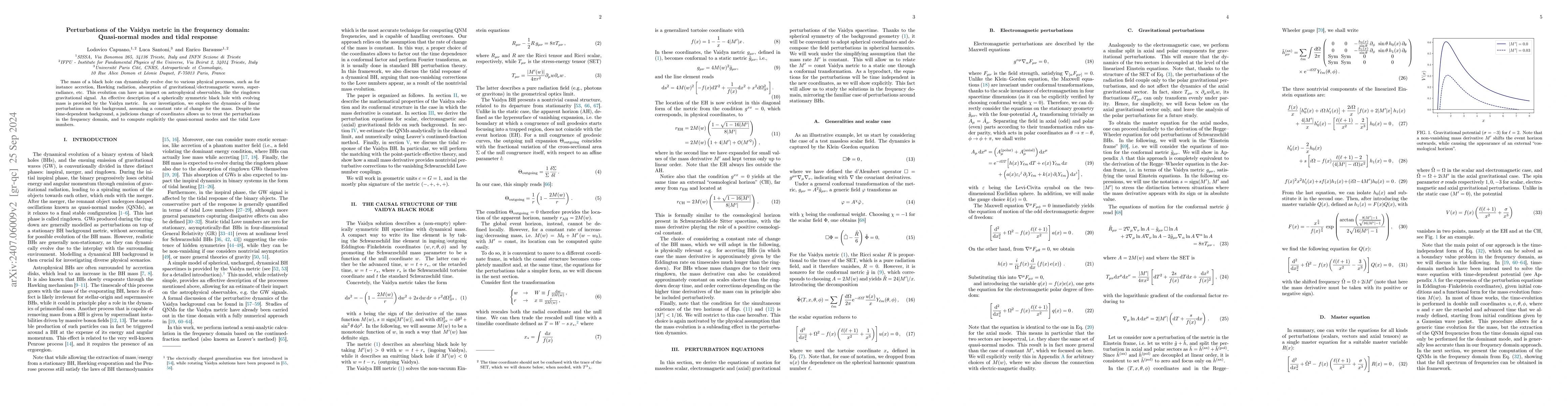 Thumbnail for Perturbations of the Vaidya metric in the frequency domain: Quasi-normal
  modes and tidal response