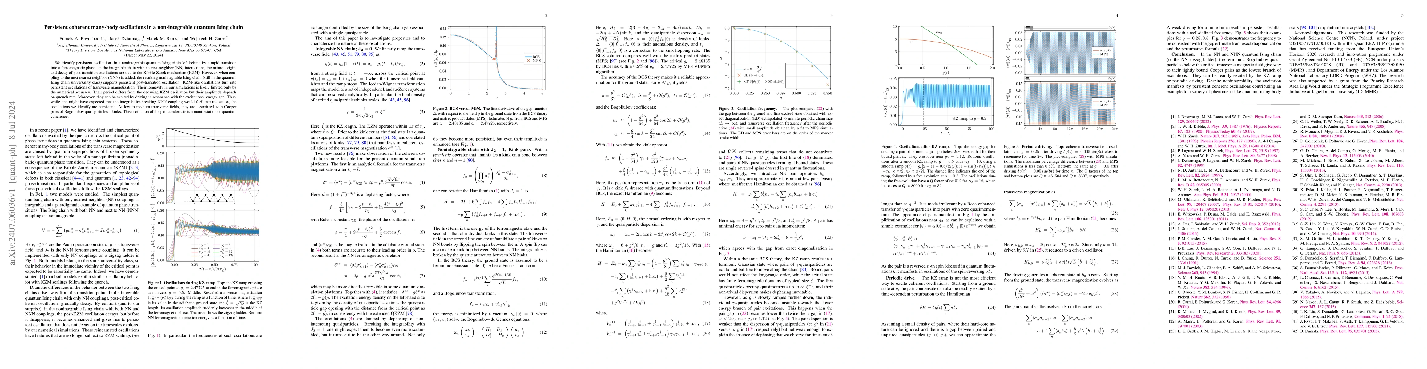 Thumbnail for Persistent coherent many-body oscillations in a non-integrable quantum
  Ising chain