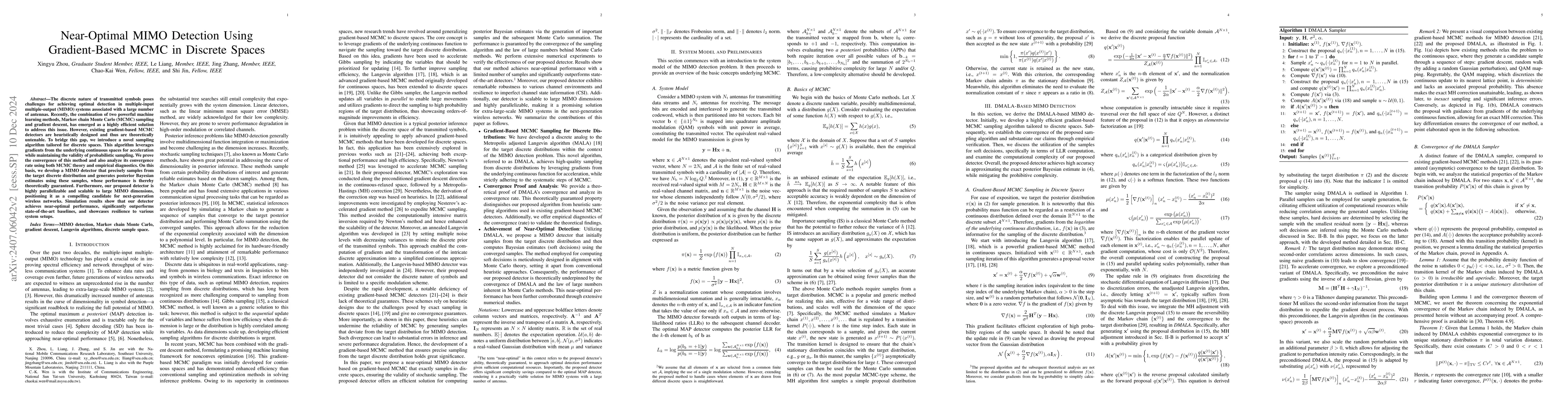Thumbnail for Near-Optimal MIMO Detection Using Gradient-Based MCMC in Discrete Spaces