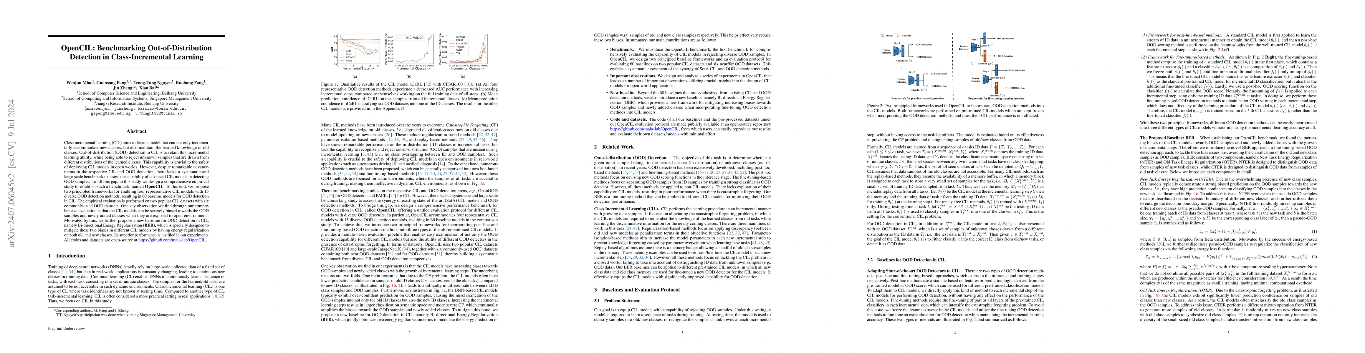 Thumbnail for OpenCIL: Benchmarking Out-of-Distribution Detection in Class-Incremental
  Learning