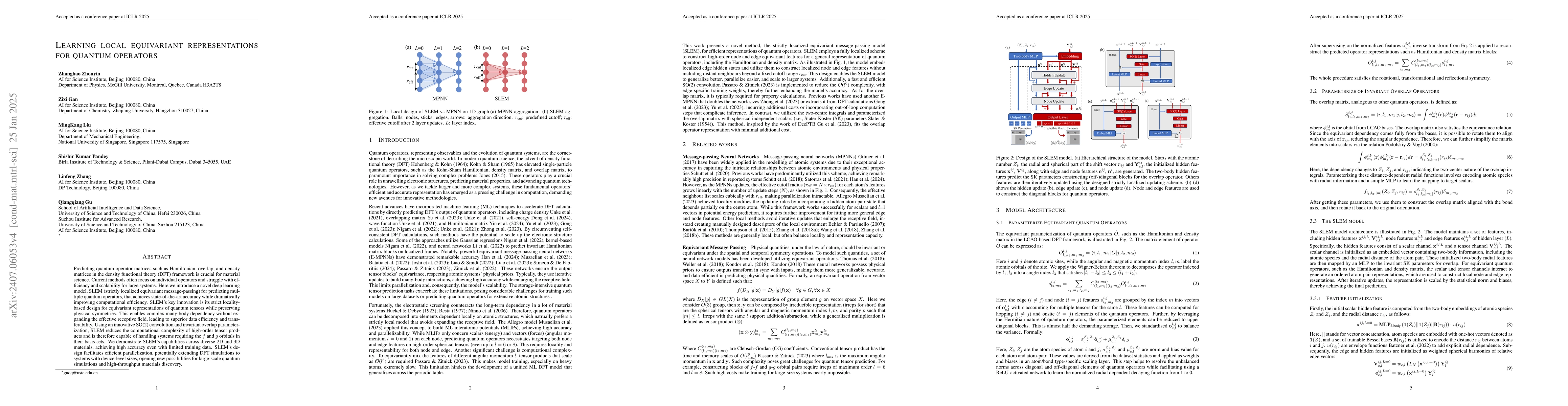 Thumbnail for Learning local equivariant representations for quantum operators