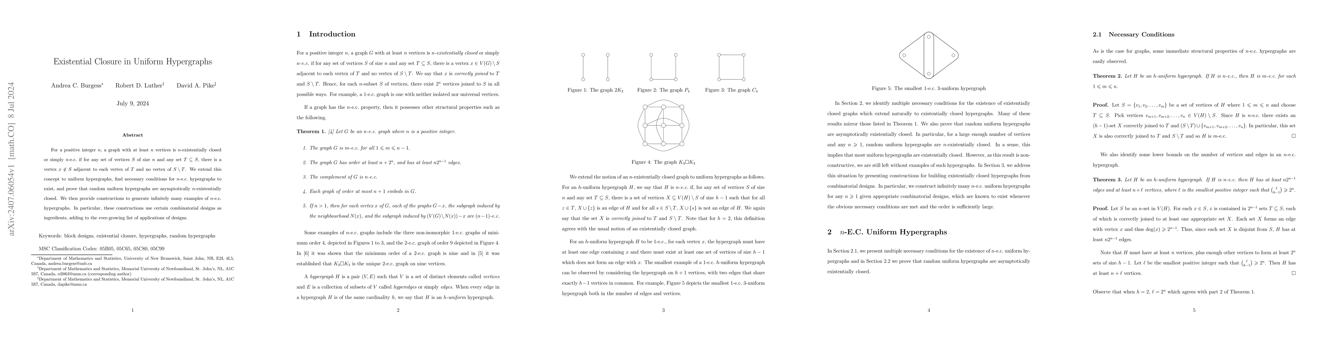 Thumbnail for Existential Closure in Uniform Hypergraphs