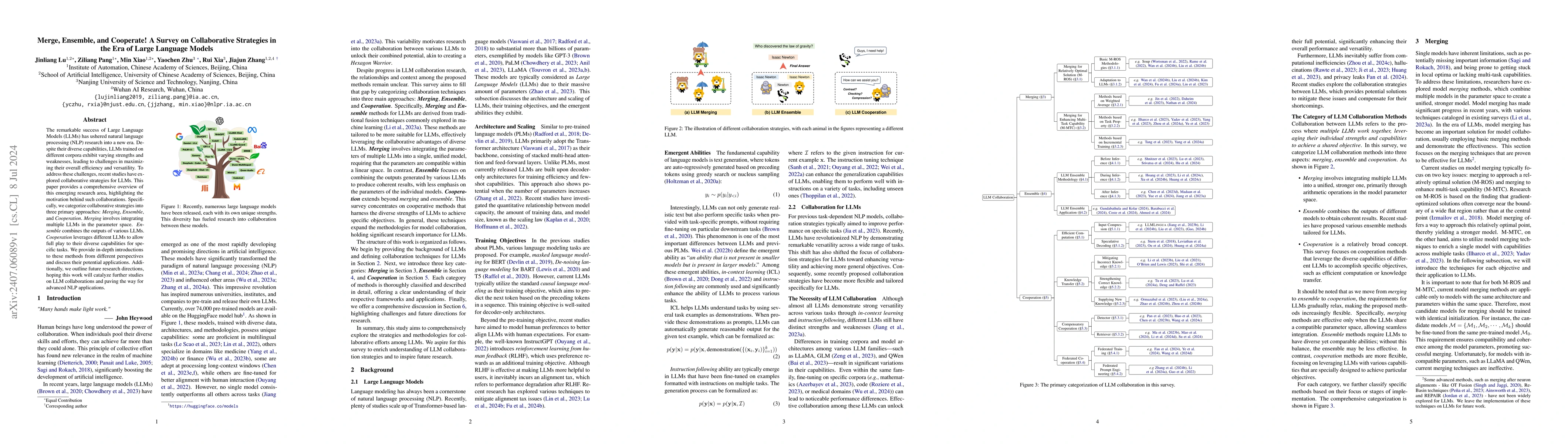 Thumbnail for Merge, Ensemble, and Cooperate! A Survey on Collaborative Strategies in
  the Era of Large Language Models
