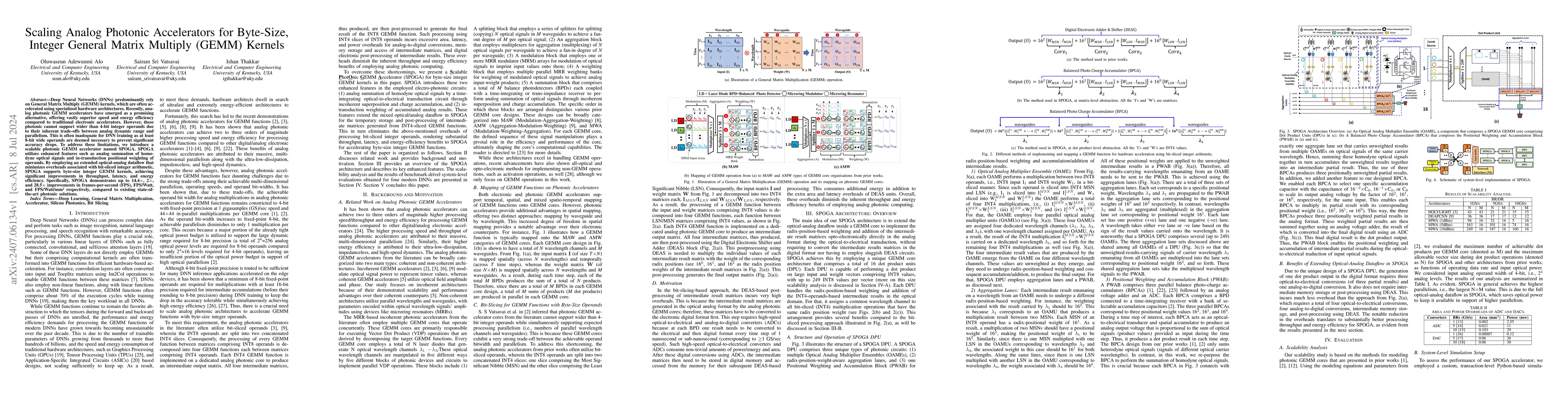 Thumbnail for Scaling Analog Photonic Accelerators for Byte-Size, Integer General
  Matrix Multiply (GEMM) Kernels