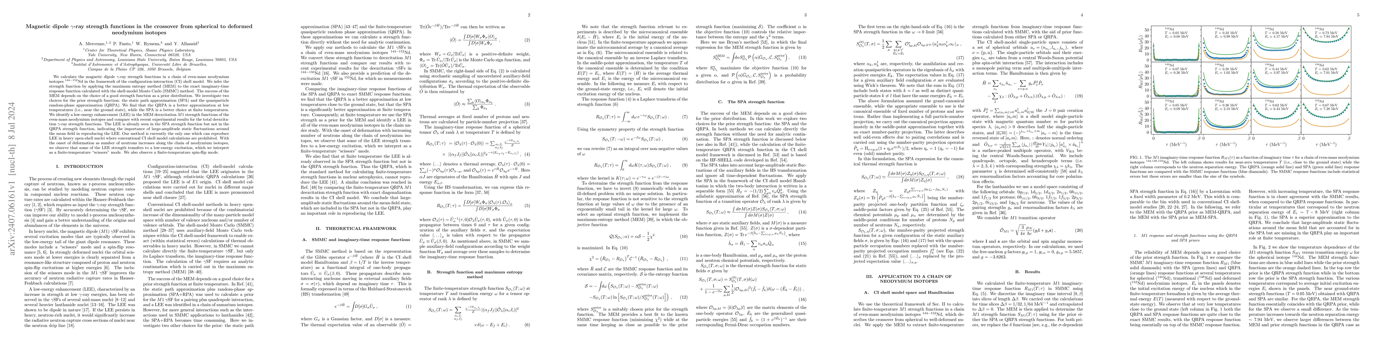 Thumbnail for Magnetic dipole $γ$-ray strength functions in the crossover from
  spherical to deformed neodymium isotopes