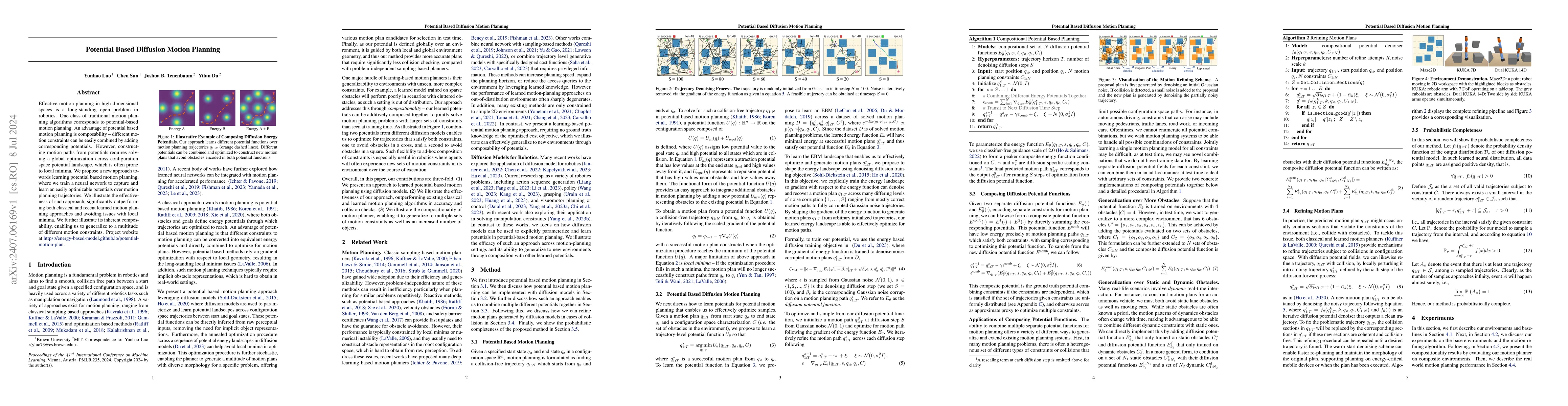 Thumbnail for Potential Based Diffusion Motion Planning