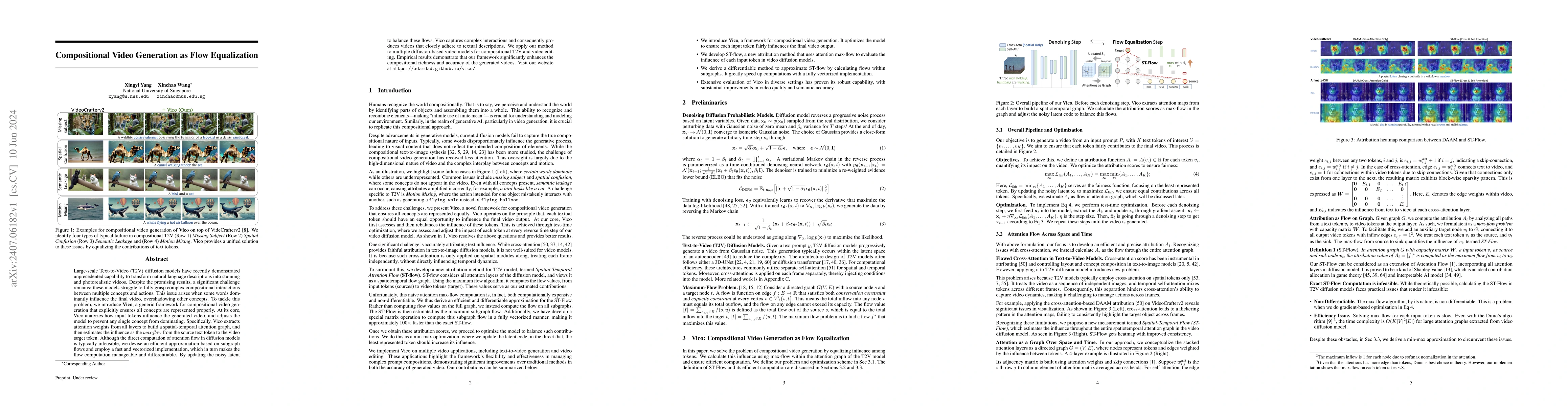 Thumbnail for Compositional Video Generation as Flow Equalization