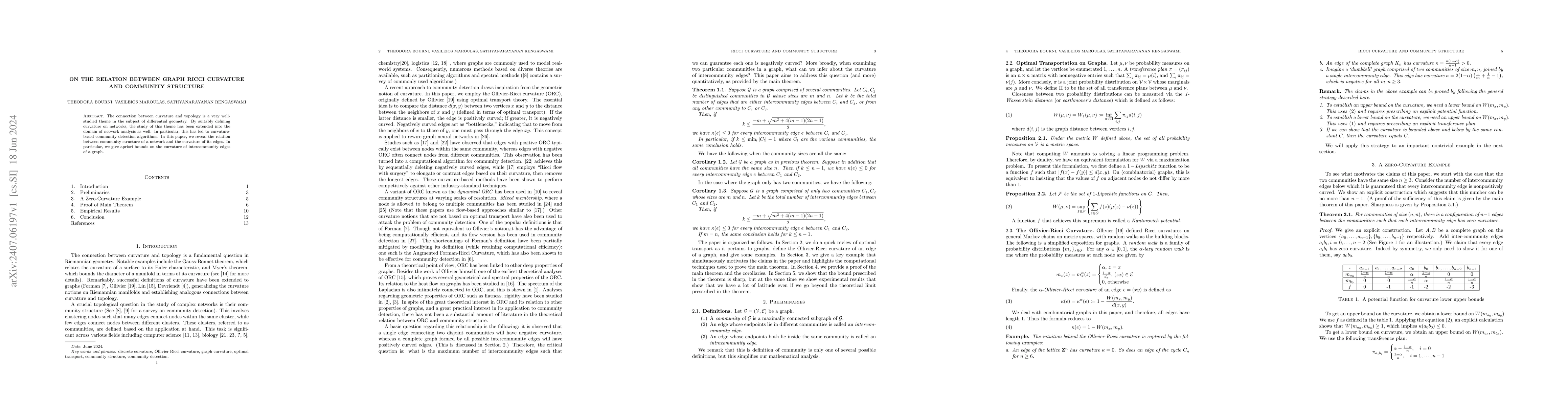 Thumbnail for On the Relation between Graph Ricci Curvature and Community Structure