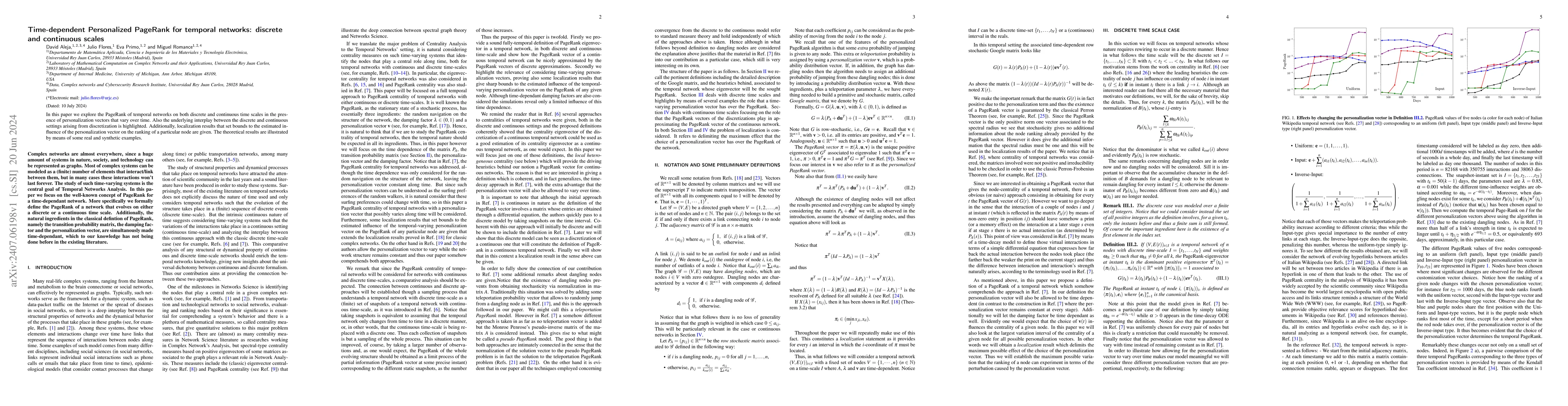 Thumbnail for Time-dependent Personalized PageRank for temporal networks: discrete and
  continuous scales