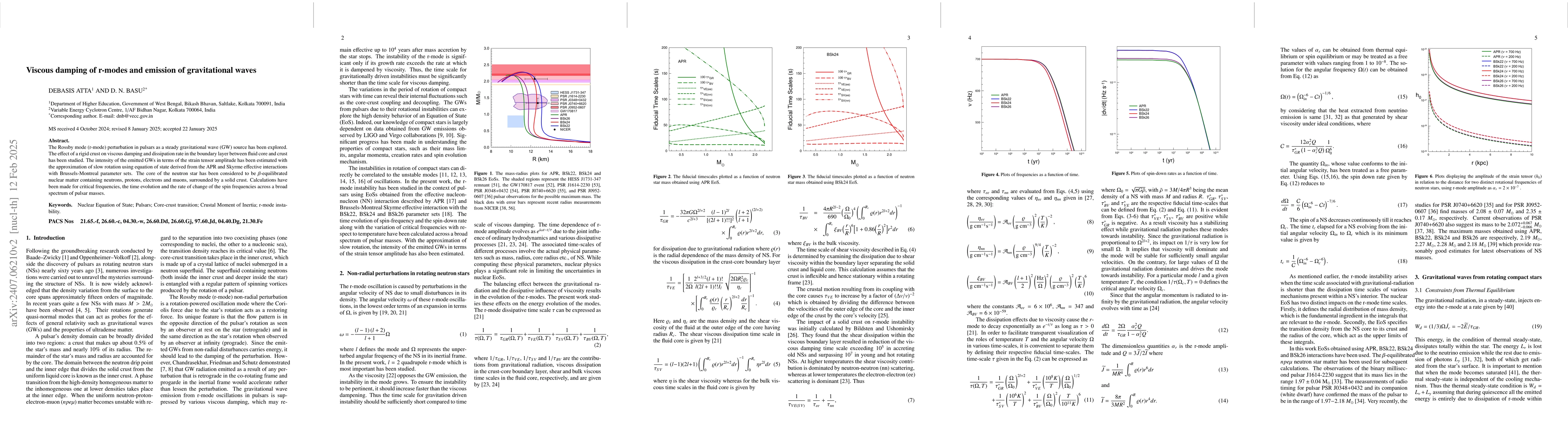 Thumbnail for Viscous damping of r-modes and emission of gravitational waves