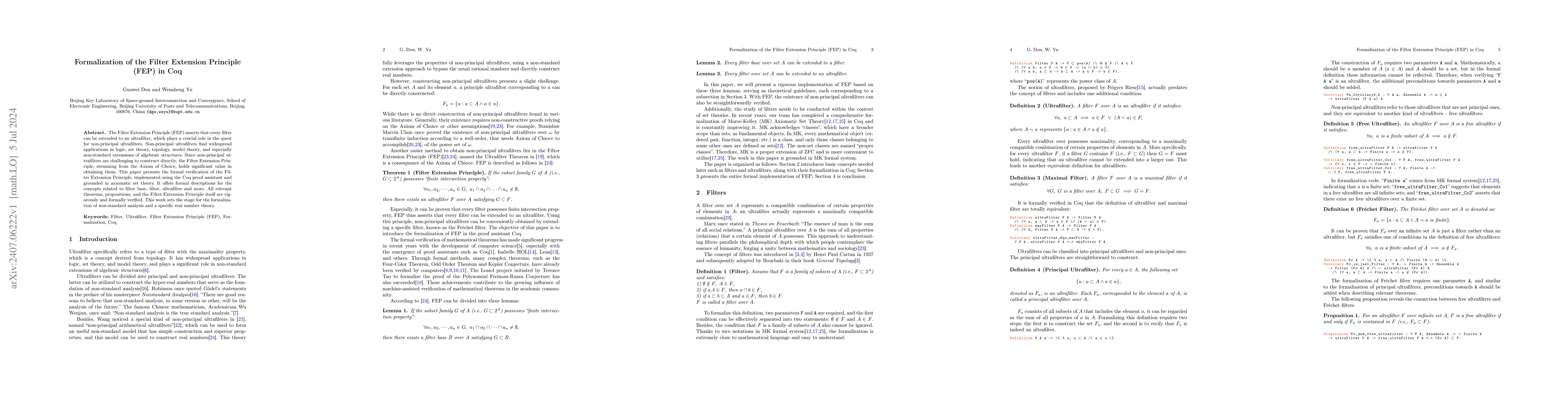 Thumbnail for Formalization of the Filter Extension Principle (FEP) in Coq