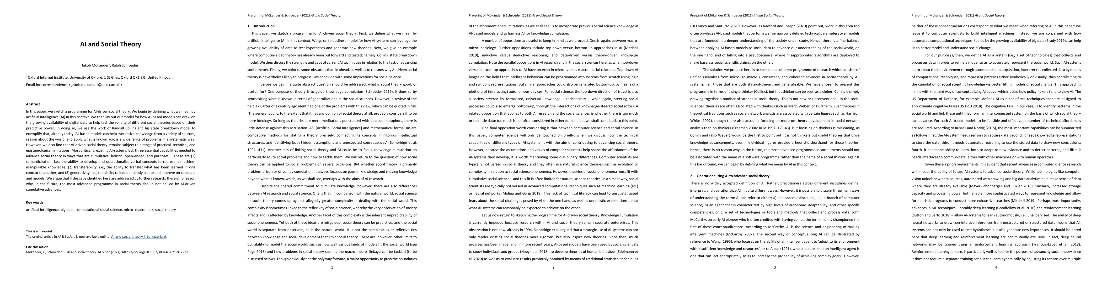 Thumbnail for AI and Social Theory