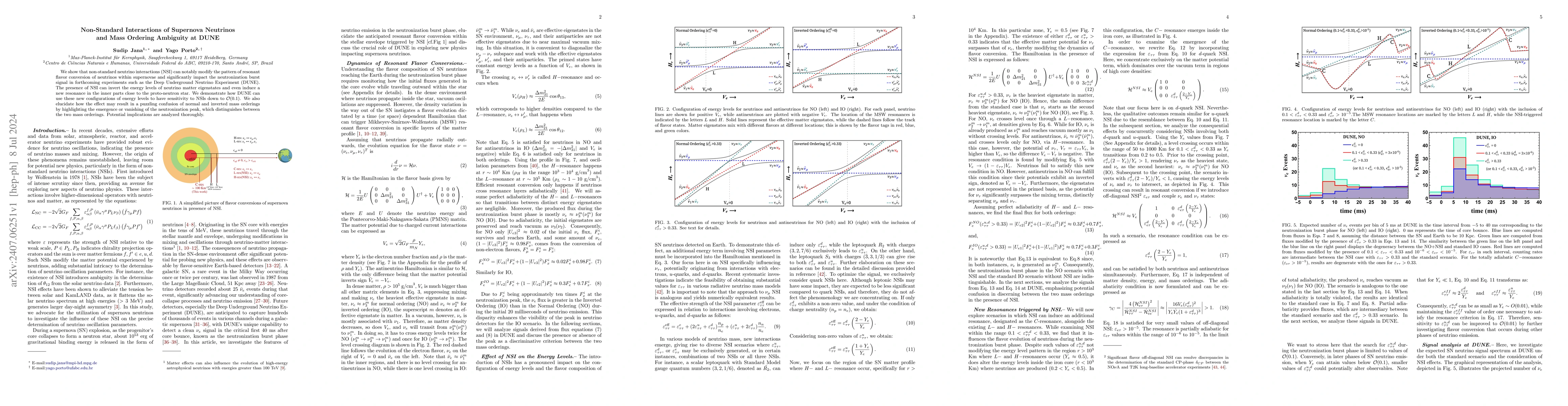 Thumbnail for Non-Standard Interactions of Supernova Neutrinos and Mass Ordering
  Ambiguity at DUNE
