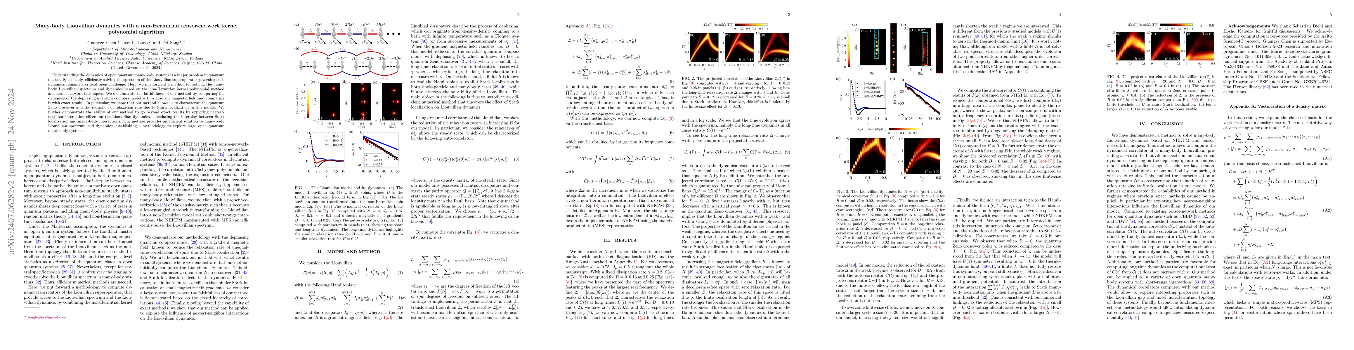 Thumbnail for Many-body Liouvillian dynamics with a non-Hermitian tensor-network
  kernel polynomial algorithm