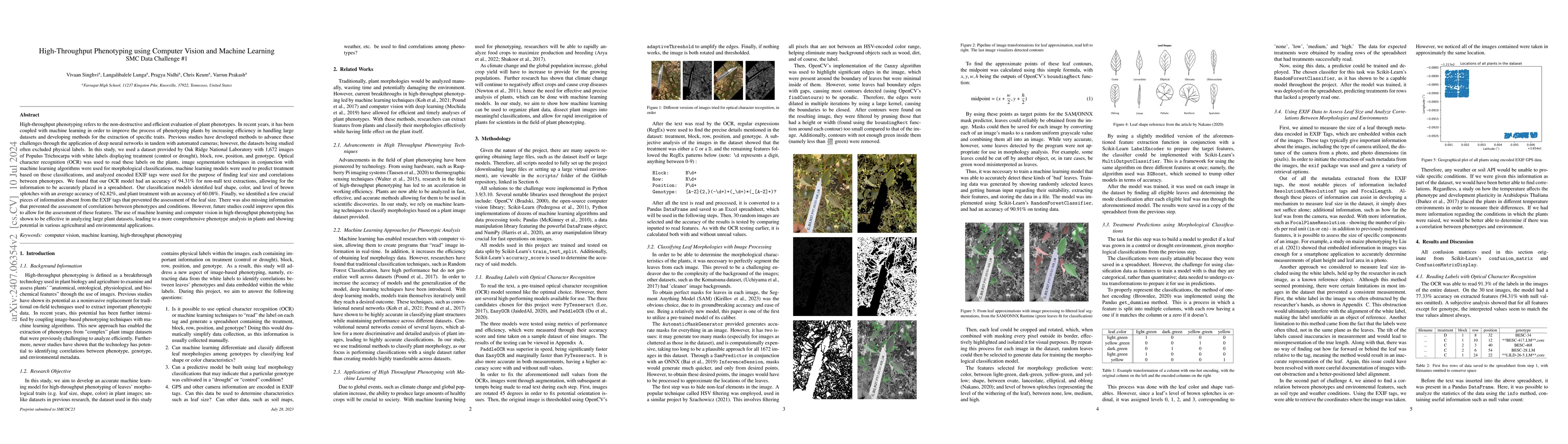 Thumbnail for High-Throughput Phenotyping using Computer Vision and Machine Learning