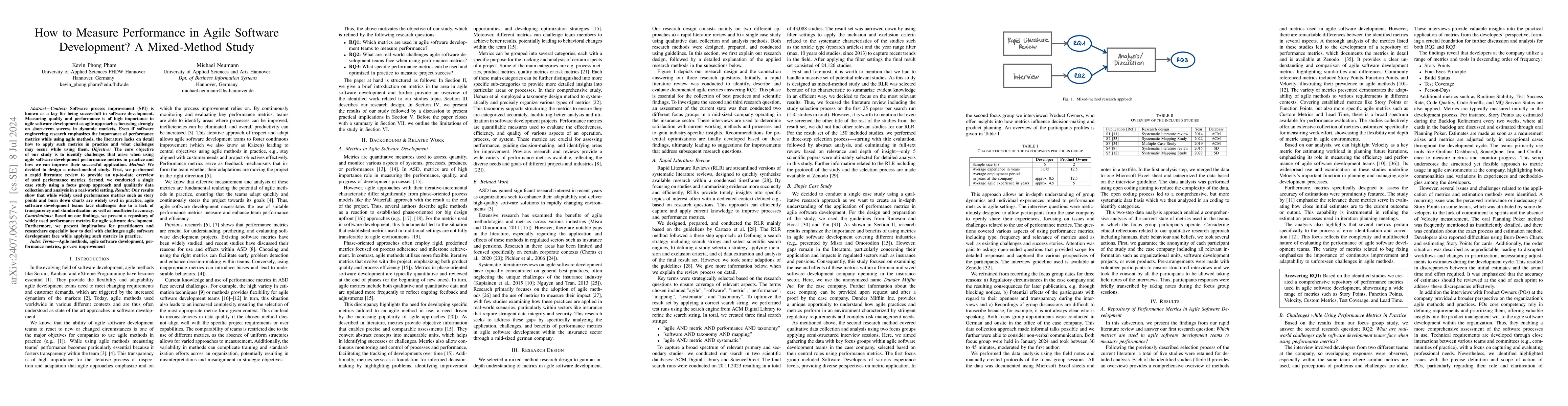 Thumbnail for How to Measure Performance in Agile Software Development? A Mixed-Method
  Study