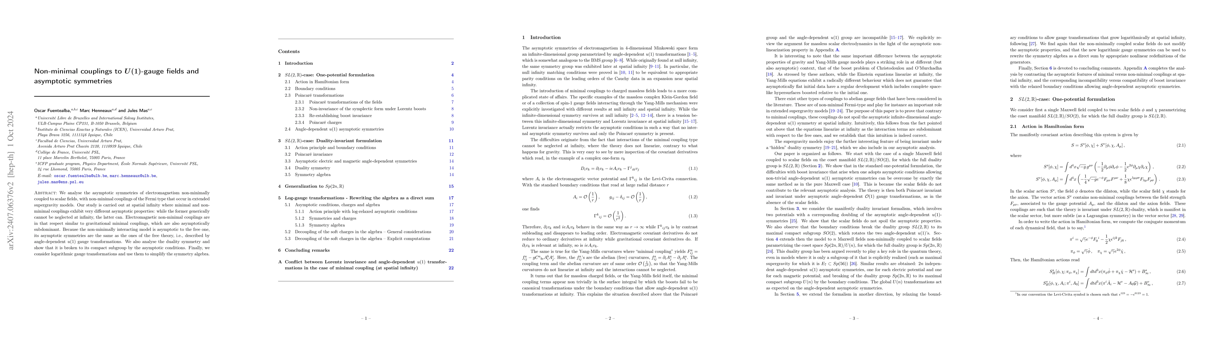 Thumbnail for Non-minimal couplings to $U(1)$-gauge fields and asymptotic symmetries