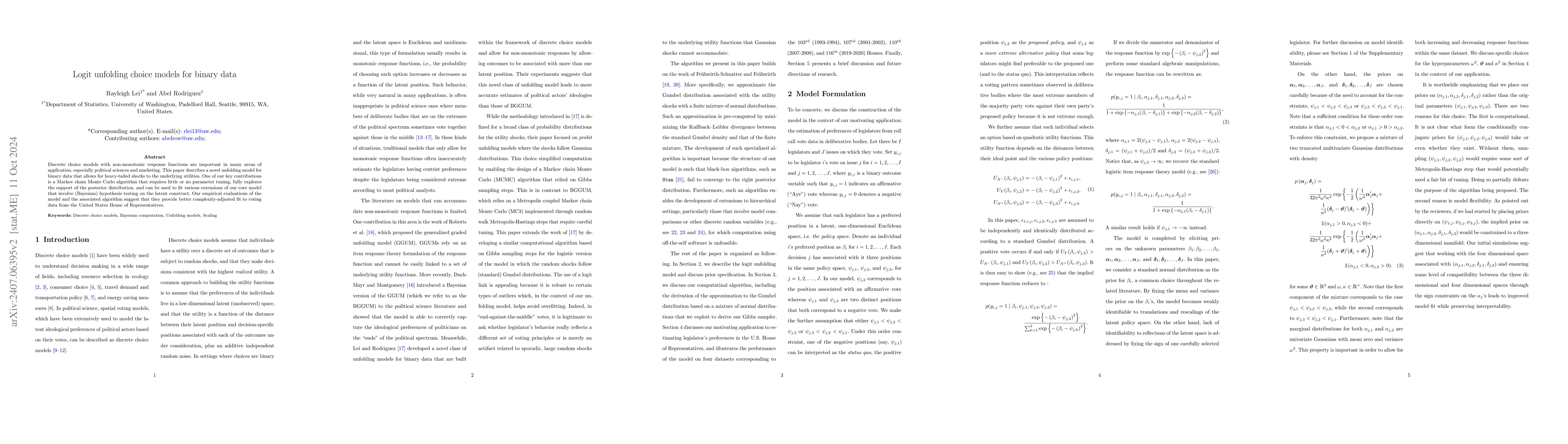 Thumbnail for Logit unfolding choice models for binary data