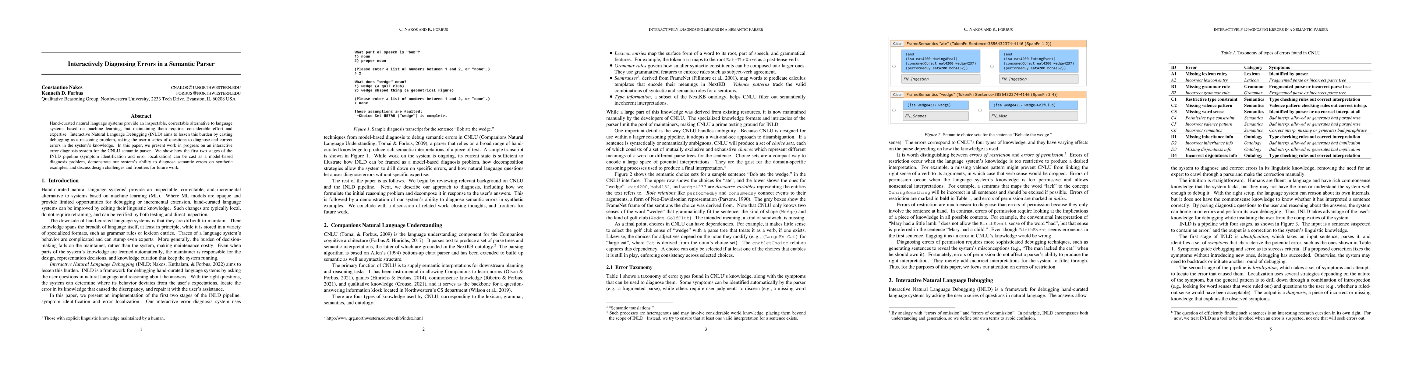 Thumbnail for Interactively Diagnosing Errors in a Semantic Parser