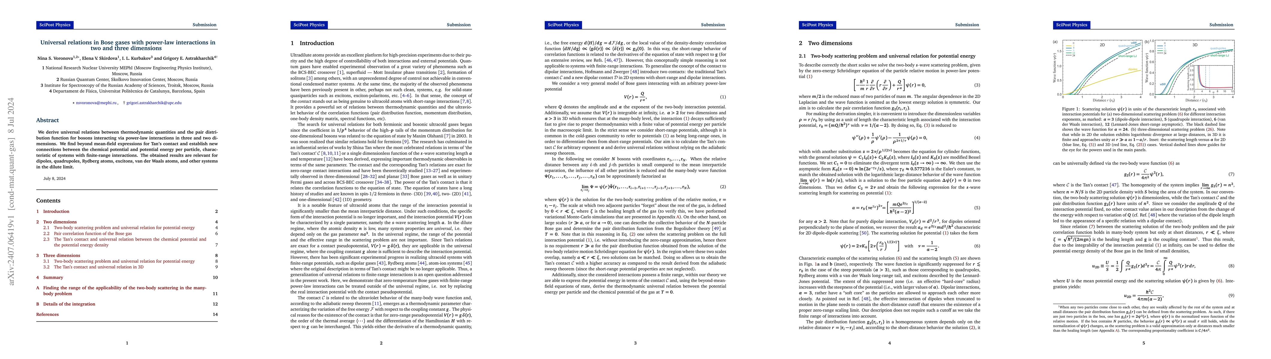 Thumbnail for Universal relations in Bose gases with power-law interactions in two and
  three dimensions