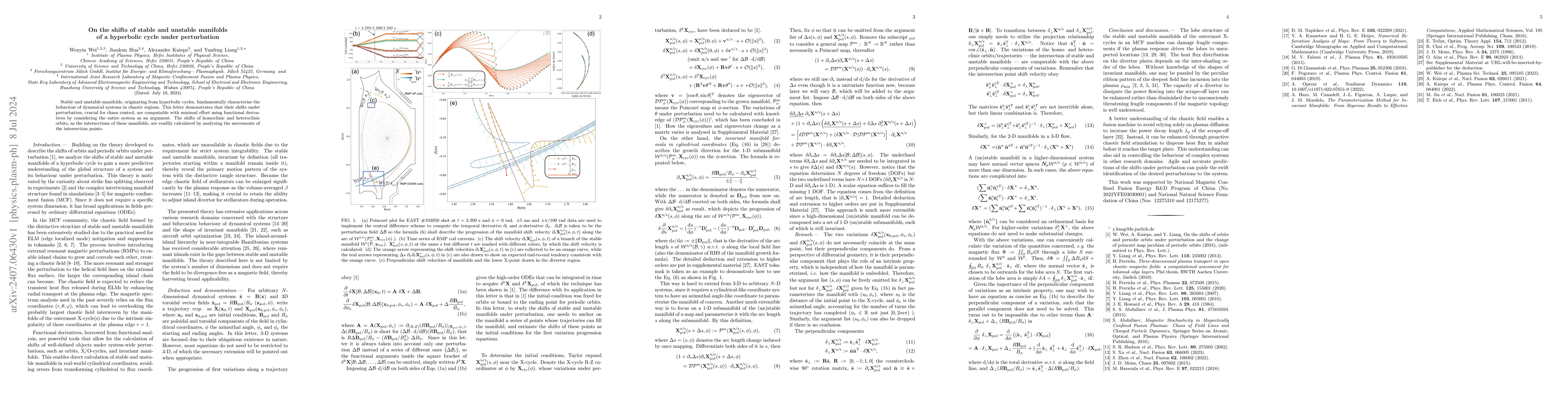 Thumbnail for On the shifts of stable and unstable manifolds of a hyperbolic cycle
  under perturbation