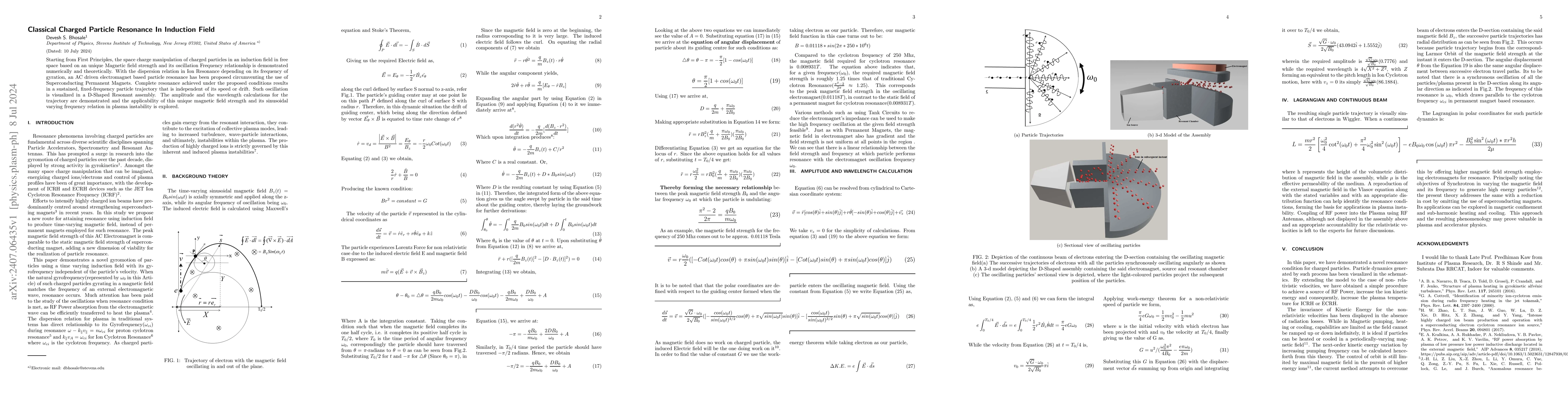 Thumbnail for Charged Particle Resonance In Induction Field