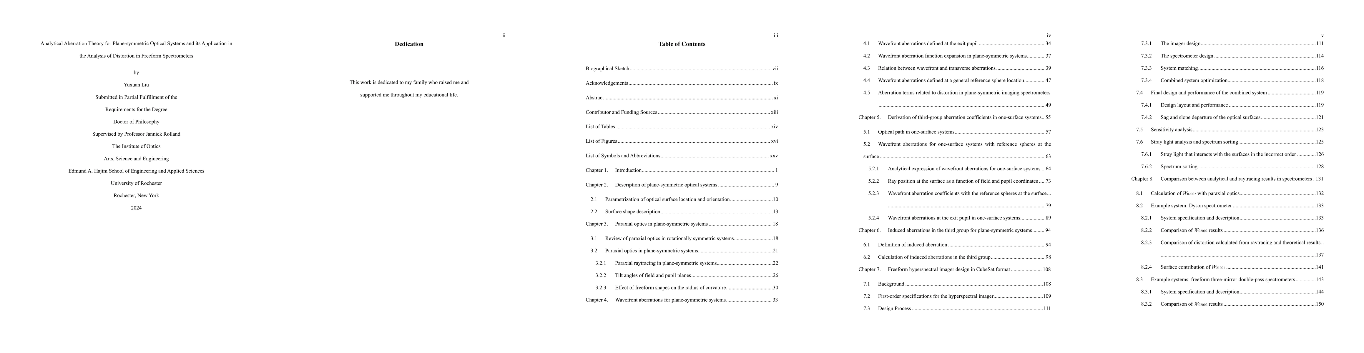 Thumbnail for Analytical Aberration Theory for Plane-symmetric Optical Systems and its
  Application in the Analysis of Distortion in Freeform Spectrometers