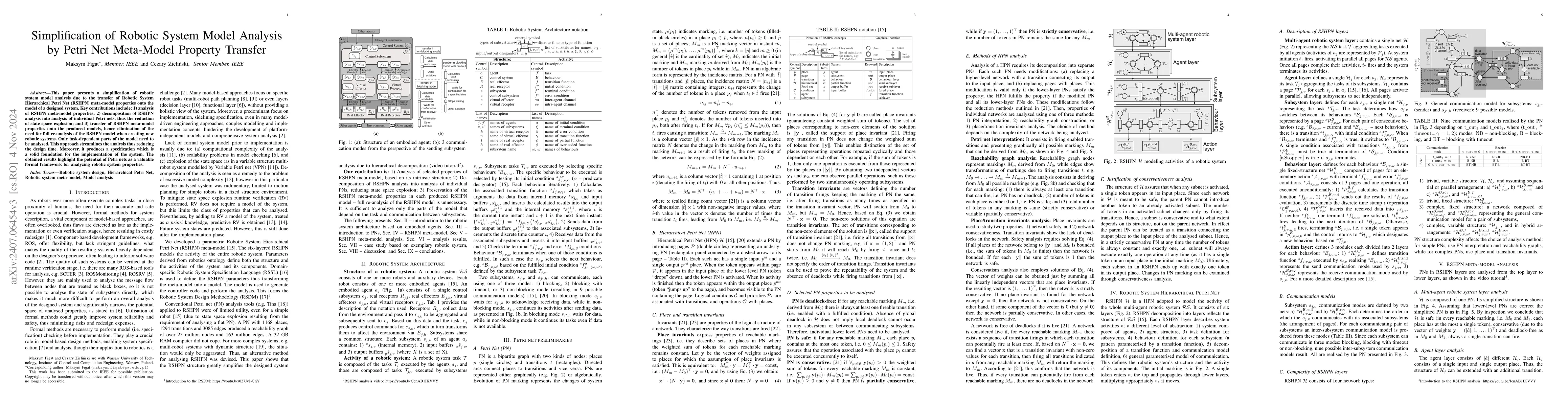 Thumbnail for Simplification of Robotic System Model Analysis by Petri Net Meta-Model
  Property Transfer