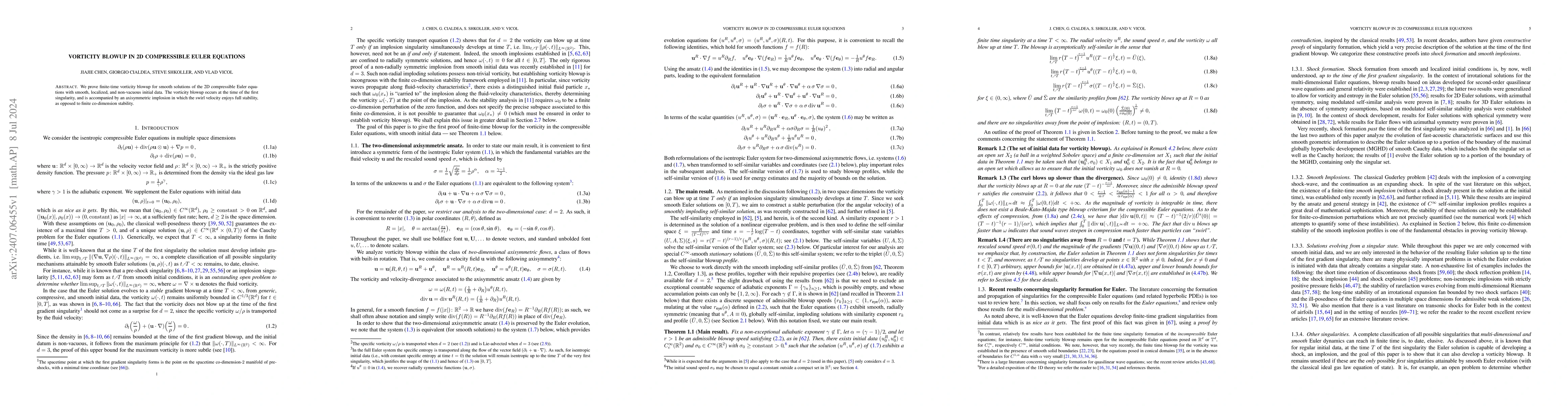 Thumbnail for Vorticity blowup in 2D compressible Euler equations
