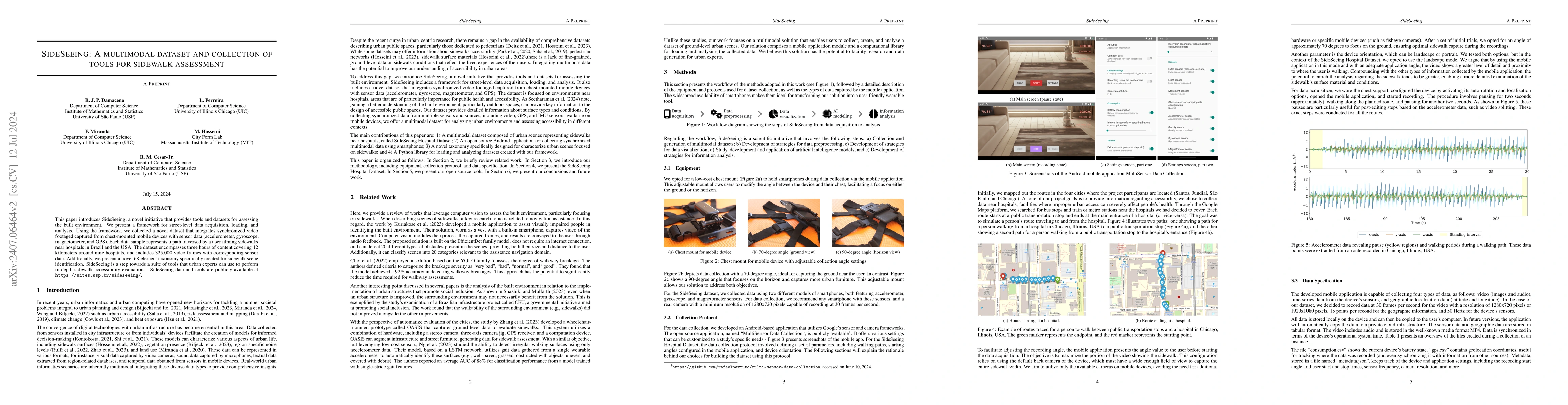Thumbnail for SideSeeing: A multimodal dataset and collection of tools for sidewalk
  assessment