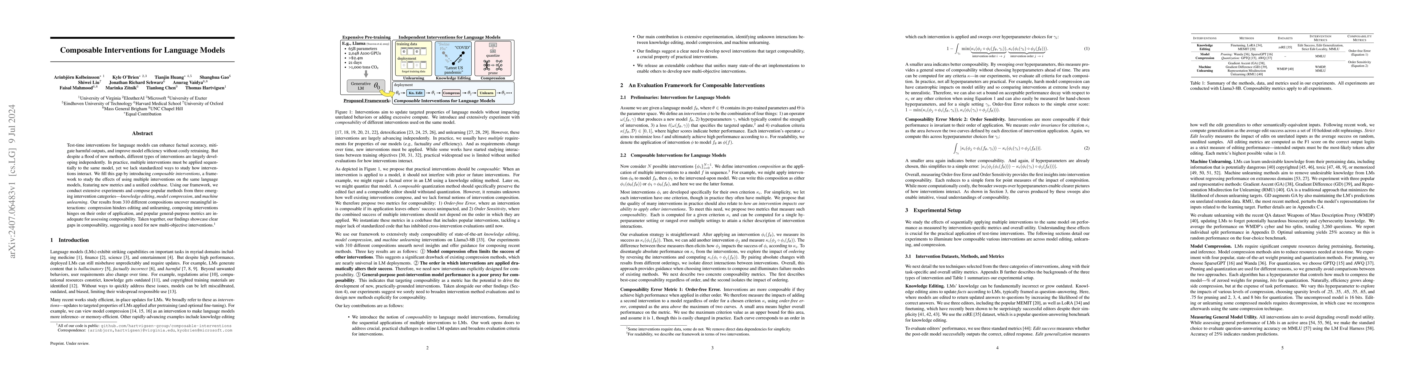 Thumbnail for Composable Interventions for Language Models