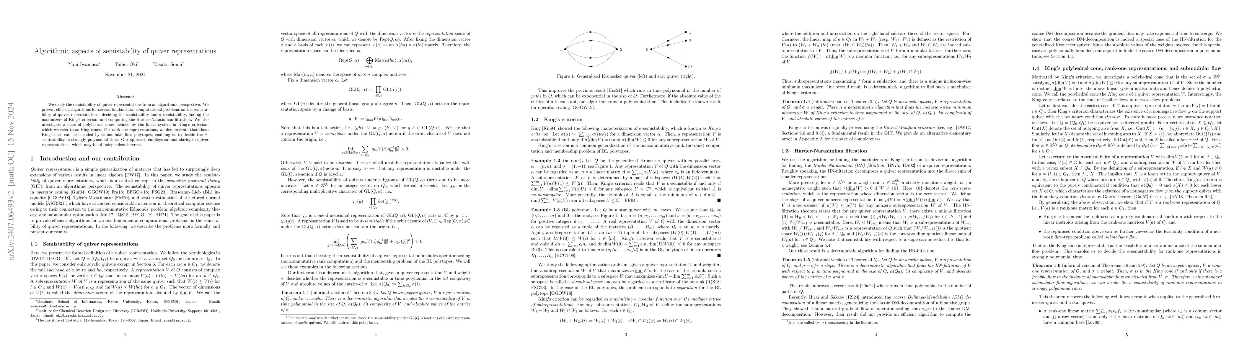Thumbnail for Algorithmic aspects of semistability of quiver representations