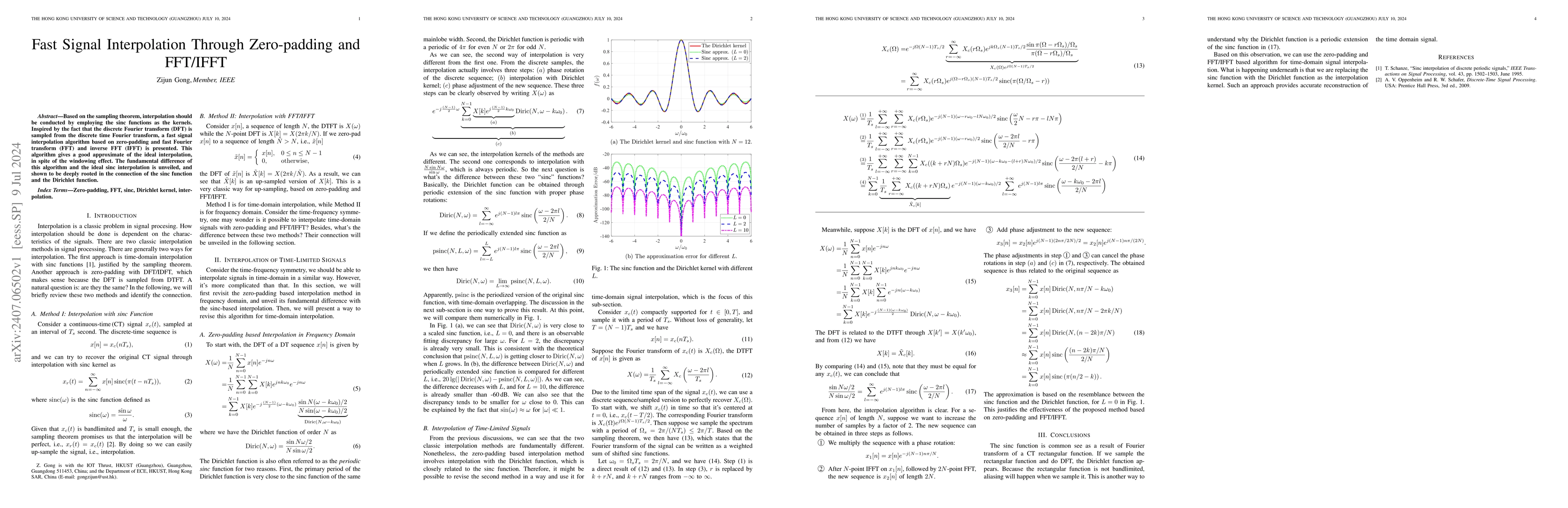 Thumbnail for Fast Signal Interpolation Through Zero-padding and FFT/IFFT