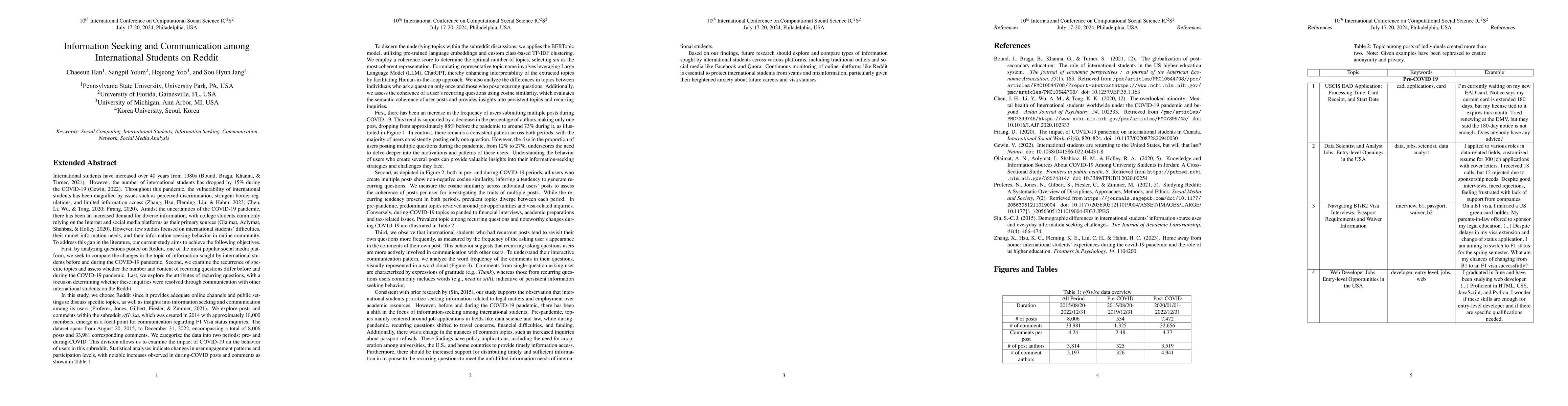 Thumbnail for Information Seeking and Communication among International Students on
  Reddit