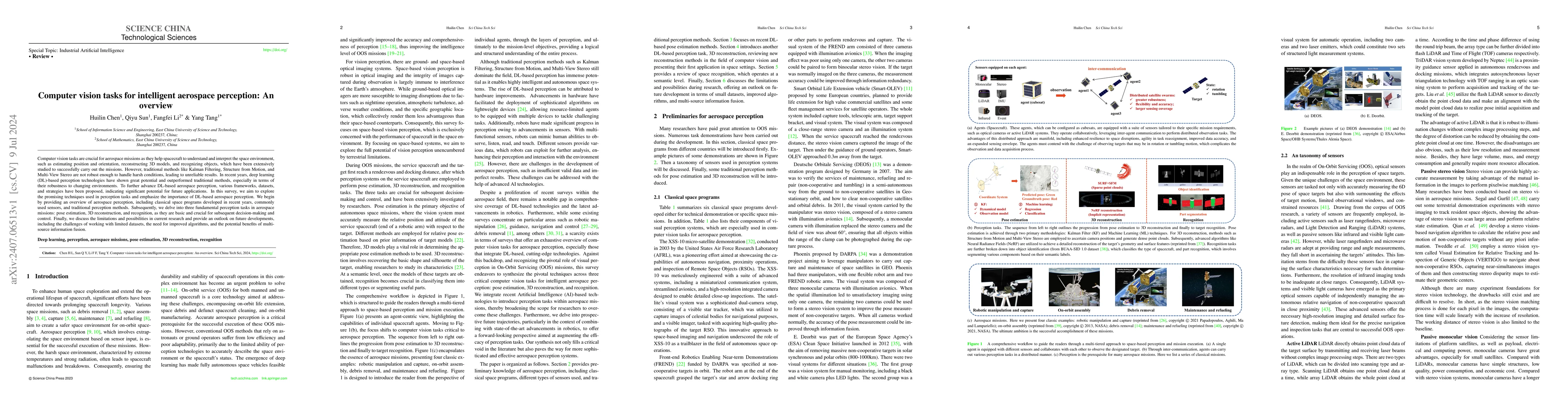 Thumbnail for Computer vision tasks for intelligent aerospace missions: An overview