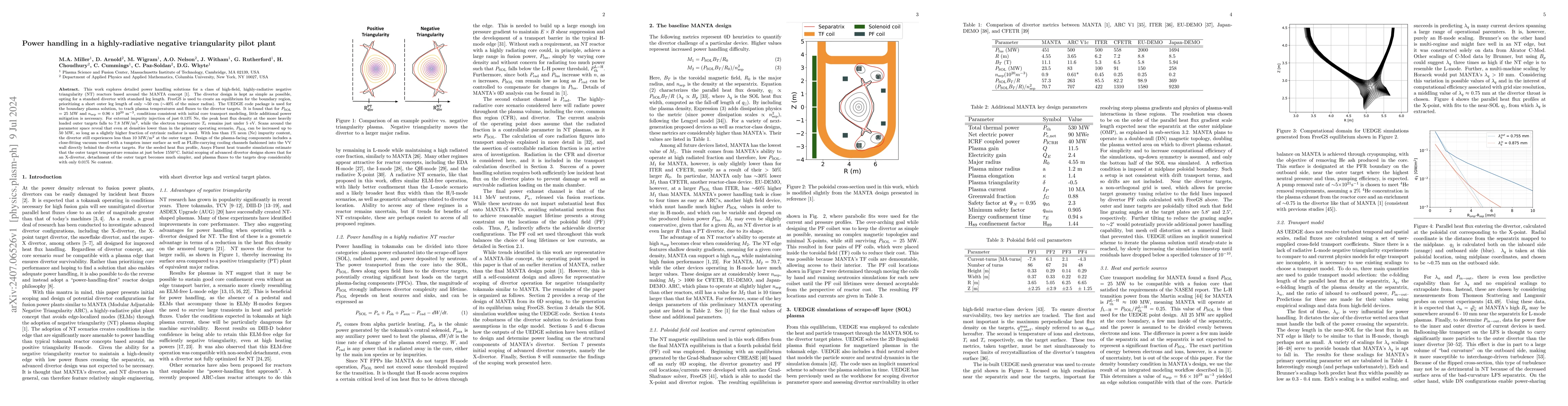 Thumbnail for Power handling in a highly-radiative negative triangularity pilot plant
