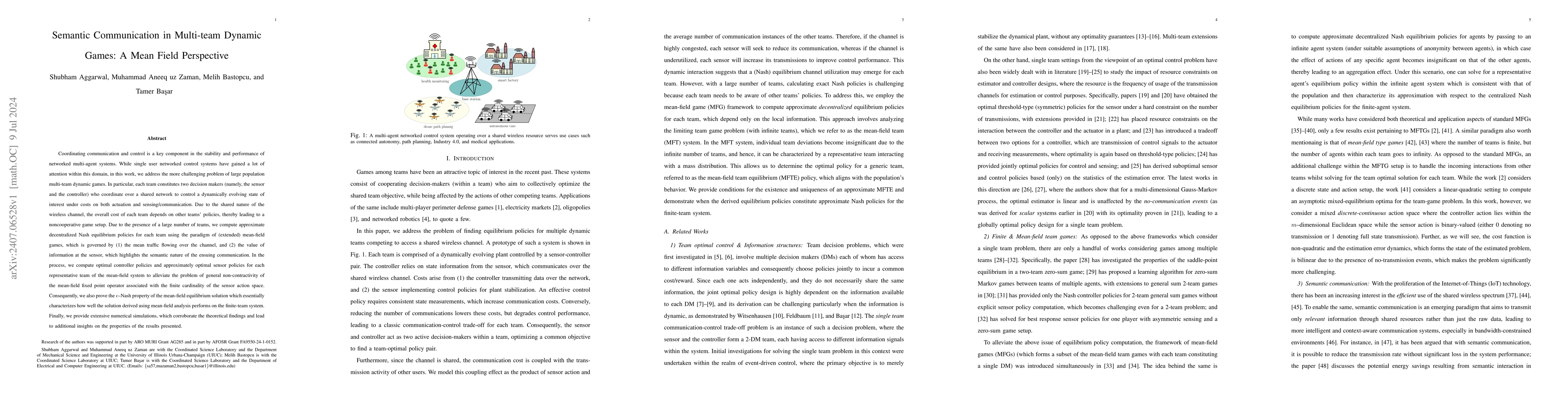 Thumbnail for Semantic Communication in Multi-team Dynamic Games: A Mean Field
  Perspective