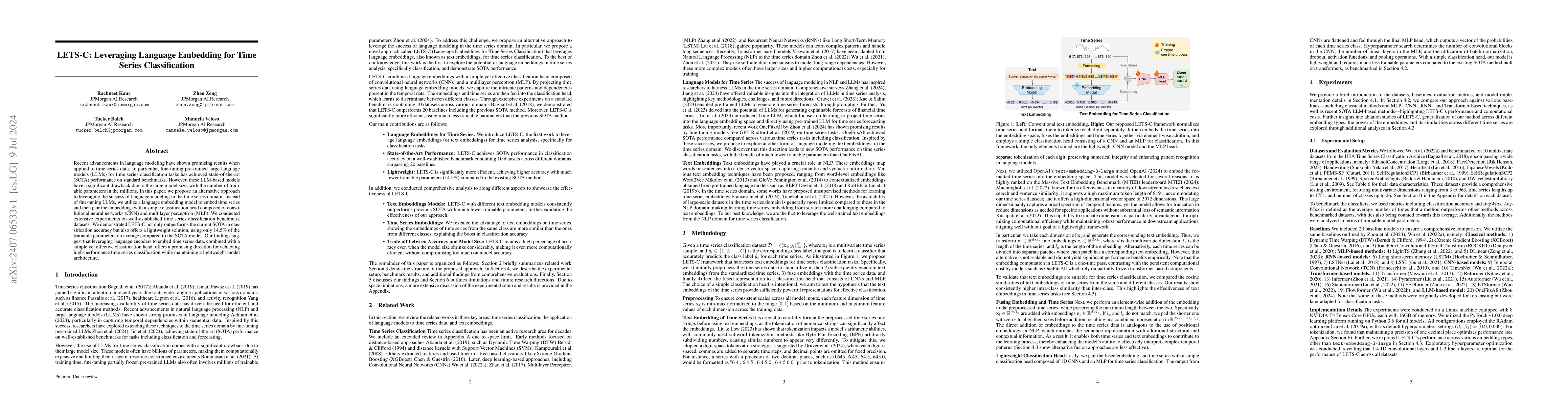 Thumbnail for LETS-C: Leveraging Language Embedding for Time Series Classification