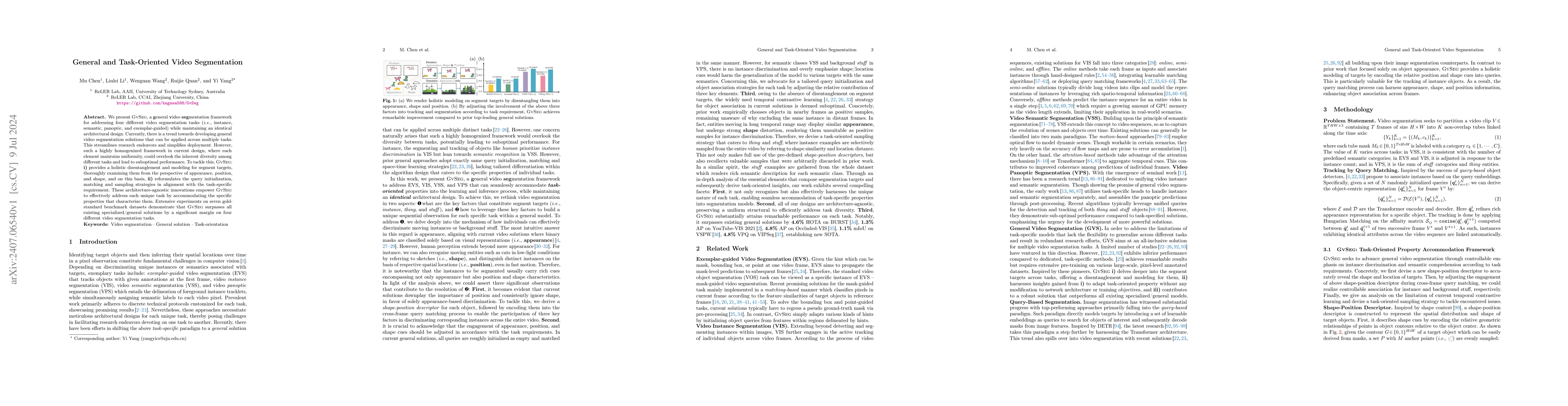Thumbnail for General and Task-Oriented Video Segmentation
