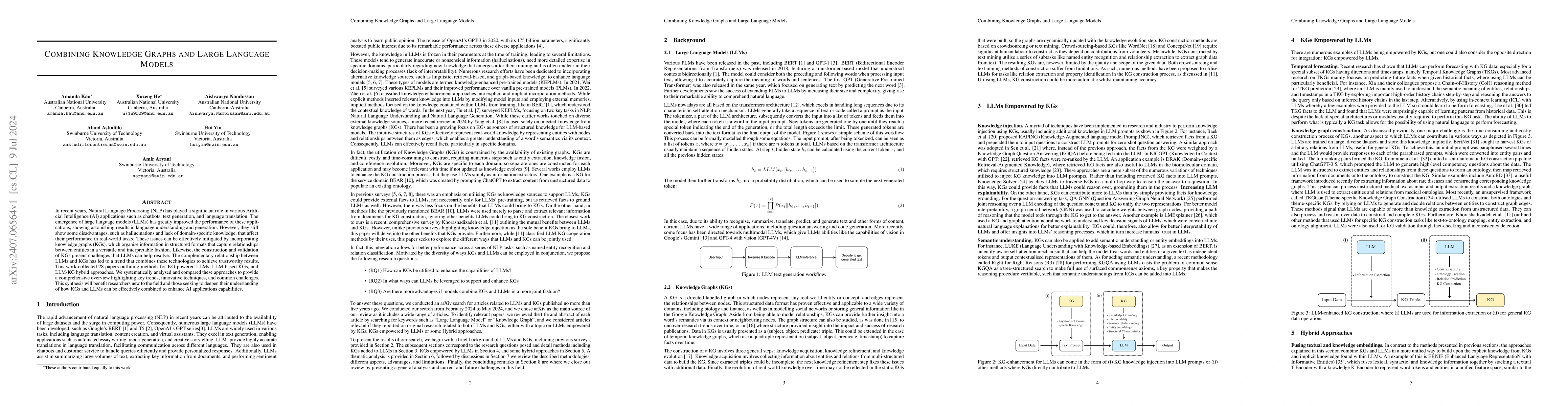 Thumbnail for Combining Knowledge Graphs and Large Language Models