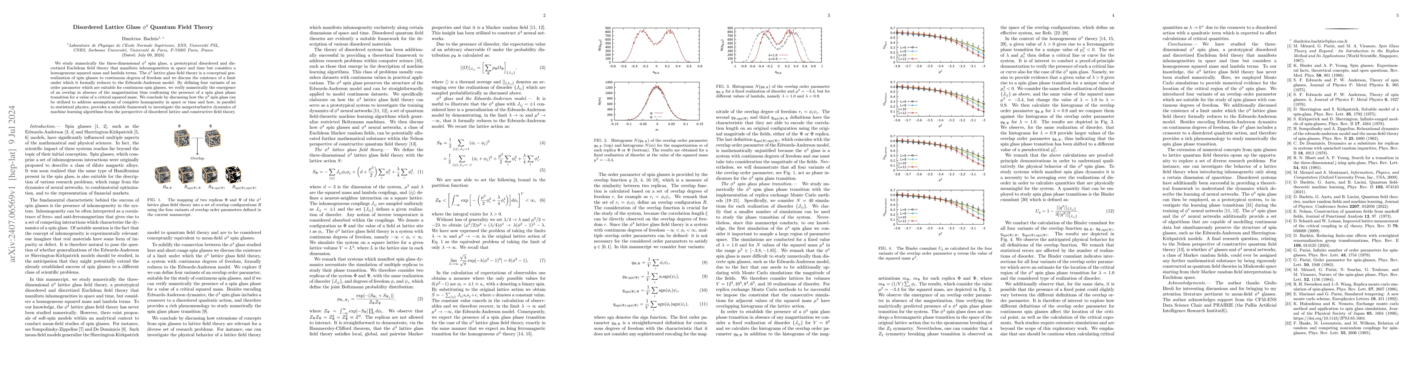 Thumbnail for Disordered Lattice Glass $φ^{4}$ Quantum Field Theory