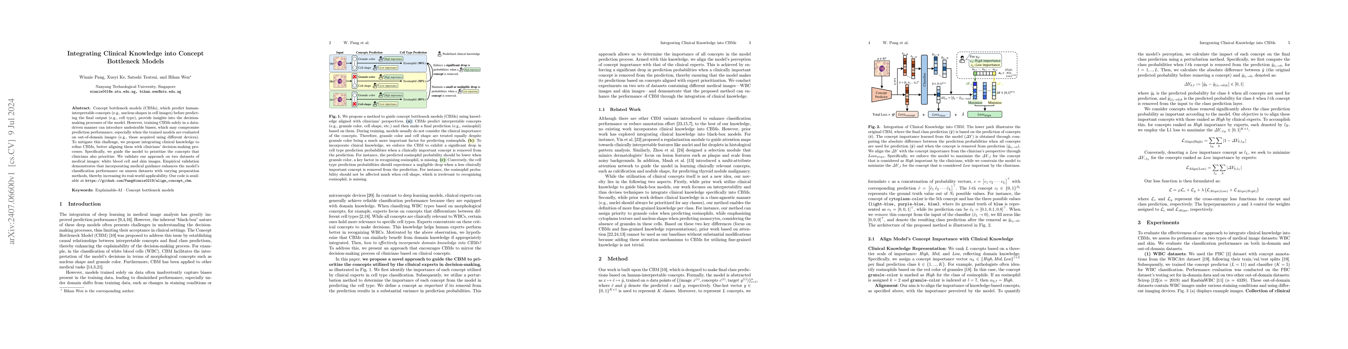 Thumbnail for Integrating Clinical Knowledge into Concept Bottleneck Models