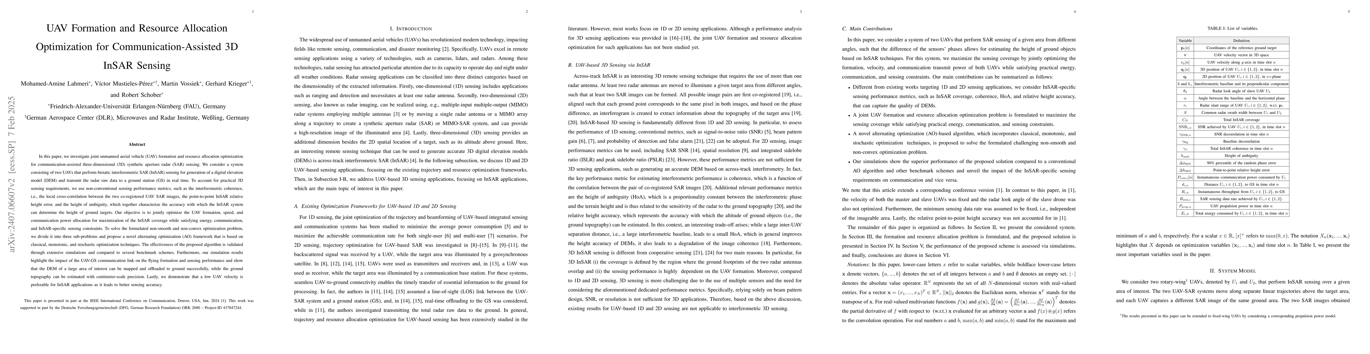 Thumbnail for UAV Formation and Resource Allocation Optimization for
  Communication-Assisted 3D InSAR Sensing