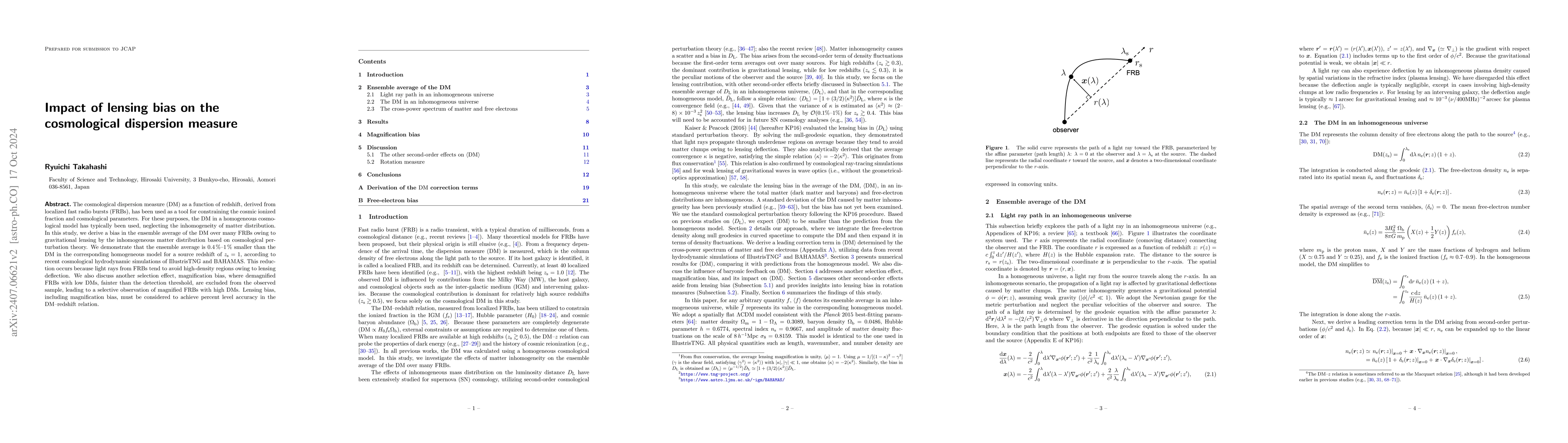 Thumbnail for Impact of lensing bias on the cosmological dispersion measure