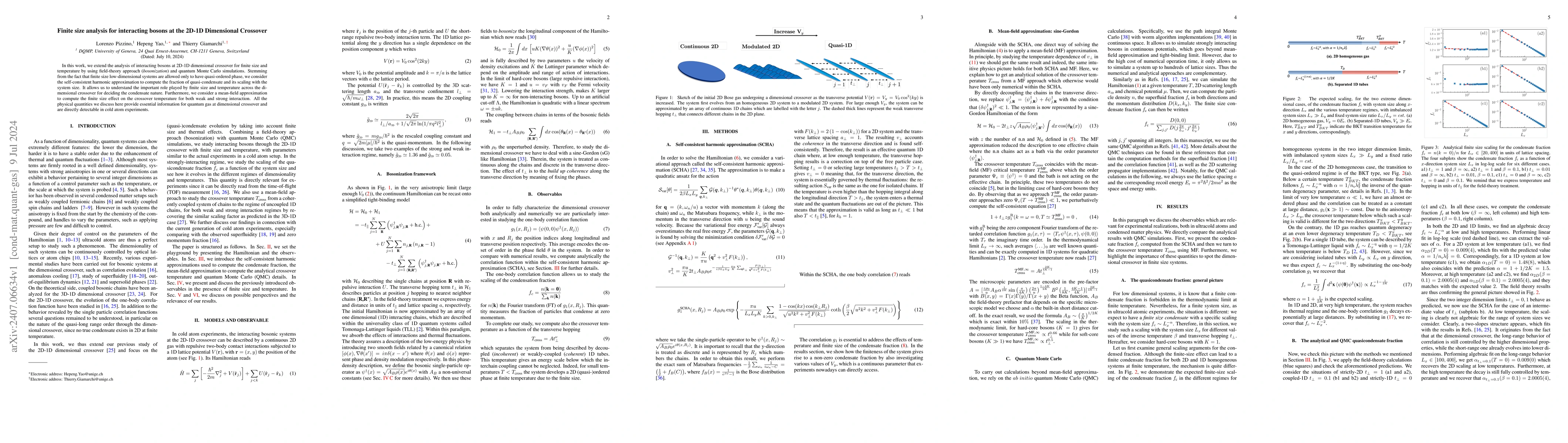 Thumbnail for Finite size analysis for interacting bosons at the 2D-1D Dimensional
  Crossover