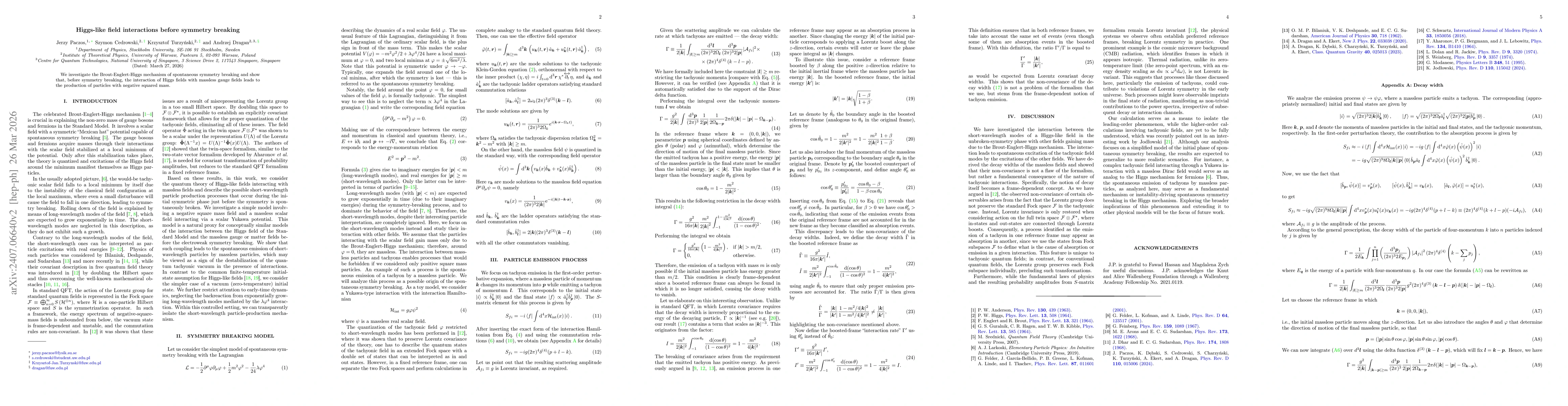 Thumbnail for Higgs-like field interactions before symmetry breaking