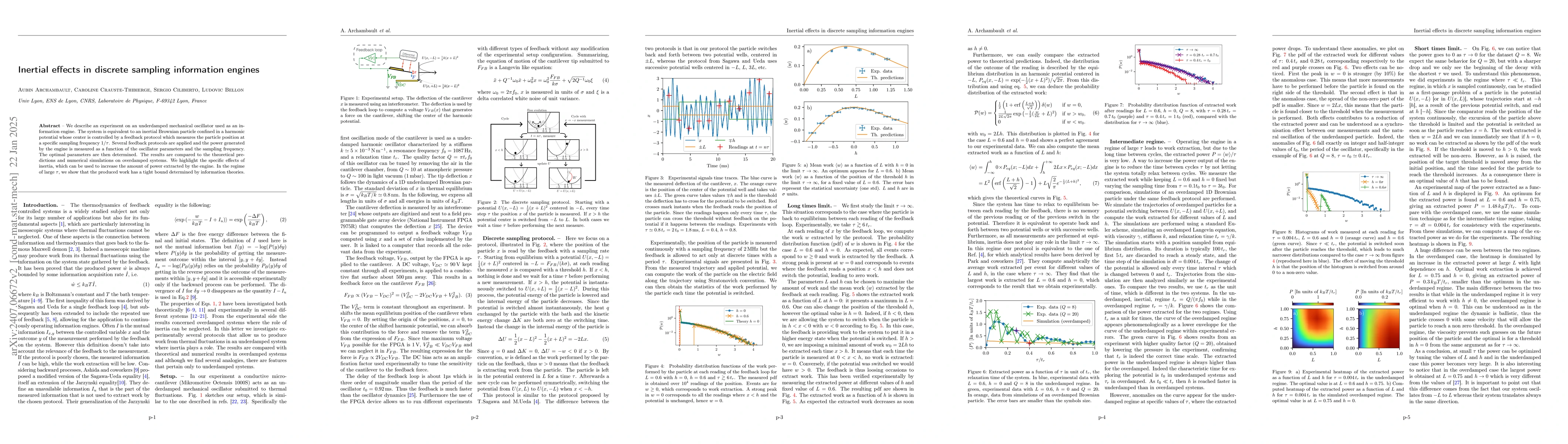Thumbnail for Inertial effects in discrete sampling information engines