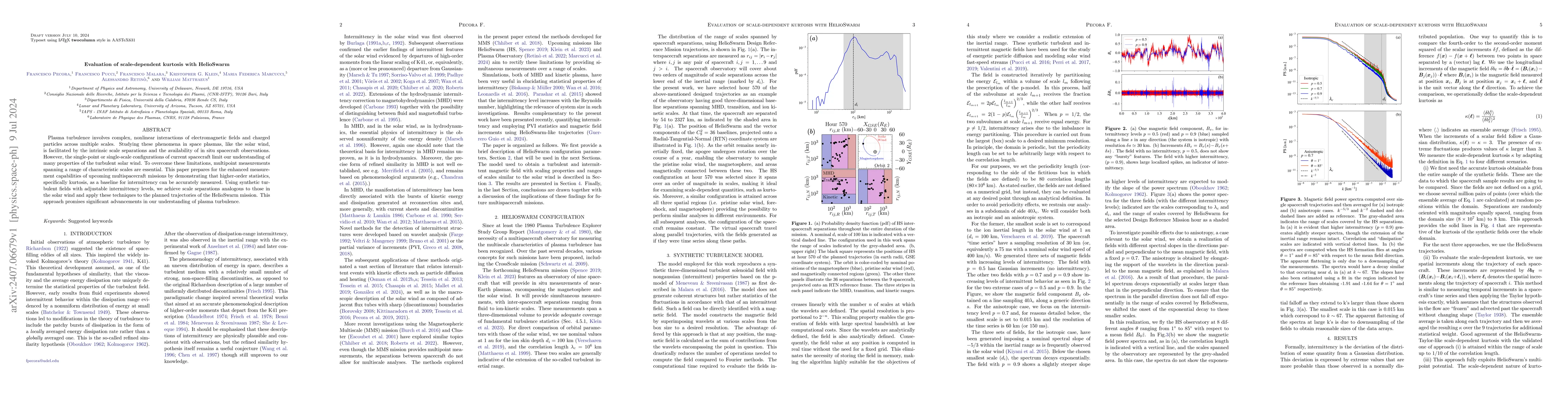 Thumbnail for Evaluation of scale-dependent kurtosis with HelioSwarm